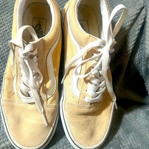 Vans old Skol yellow and white shoes
